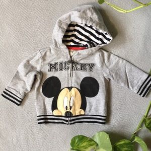Disney Baby Mickey Mouse Zip-up Hoodie. 3 Months.